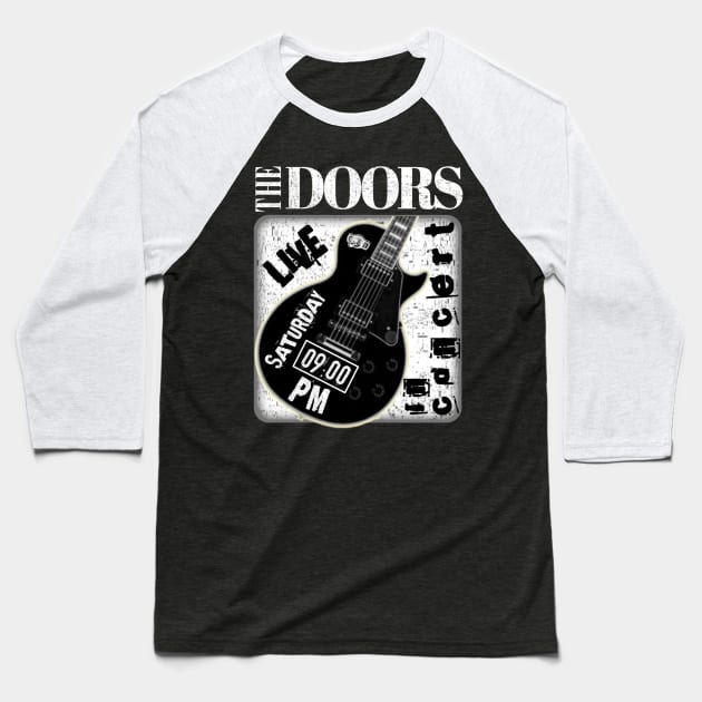 The doors guitar Baseball T-Shirt by Cinema Productions